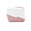 Caixa de areia para gatos com tampa Savic Nestor branco-rosa, bandeja fechada com tampa, 56×39×38,5 cm