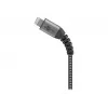Goobay 49269 cabo USB-A para Lightning, 2 m, revestimento têxtil, fichas metálicas, certificado MFi, USB 2.0, cinzento sideral/prateado