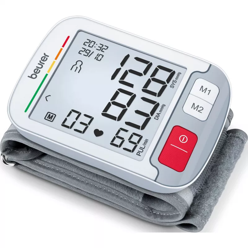 Beurer BC 51 medidor de tensão arterial de pulso, branco/cinzento