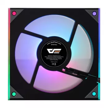 Ventoinha de refrigeração Darkflash DM8 ARGB preta 120 mm