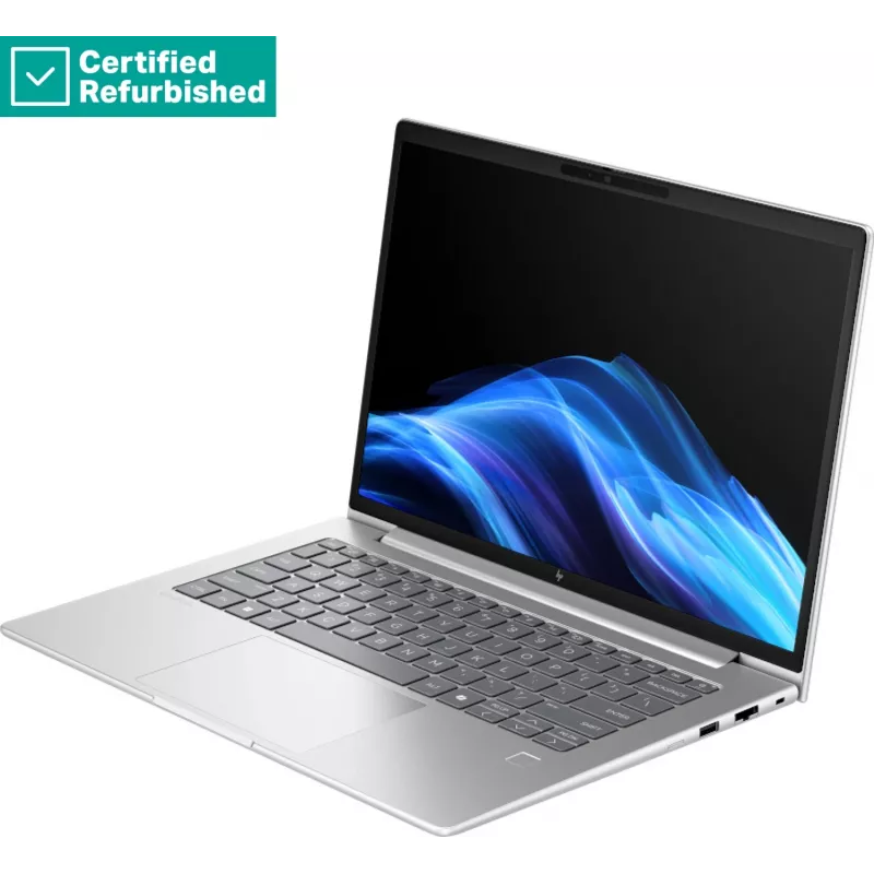 RENEW SILVER HP EliteBook 6 G1i 14 - Ultra 7-255U, 16GB, 512GB SSD, 14 WUXGA 300-nit AG, câmara 5MP IR, FPR, teclado retroiluminado US, 56Wh, Win 11 Pro, 1 ano