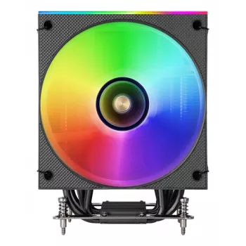 Arrefecedor de ar TACENS Mars Gaming MCPU-LCD, ventoinha de 120 mm, TDP 300 W, compatível com LGA1700/1200/115x/1366 e AM4/AM5, preto