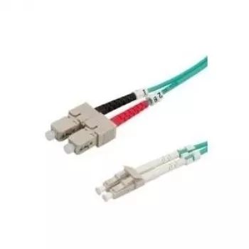 Cabo de ligação de fibra ótica Value 21.99.8711 (1x ficha LC - 1x ficha SC) 50/125 1,00 m turquesa