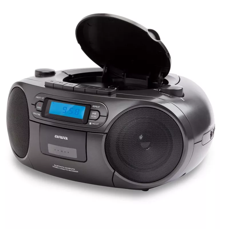 Sistema estéreo portátil Aiwa BBTC-550BK Digital 6 W FM PLL preto