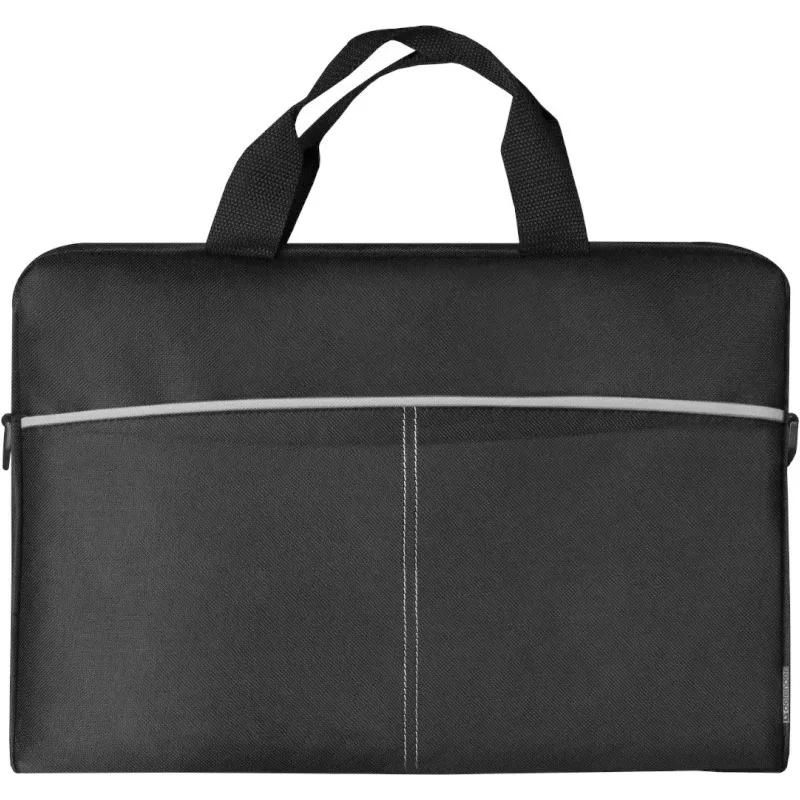 Mala para portátil DEFENDER Lite 39,6 cm (15,6 polegadas) preto/cinzento, poliéster, fecho de correr, pega de transporte, alça removível