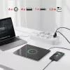 Extensão elétrica MACLEAN MCE389 W — 6 tomadas, 4×USB-A, 1×USB-C, 2500W, 110–240V, cabo de 1,5 m, branco