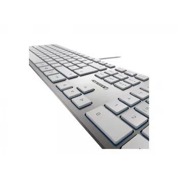 Teclado CHERRY KC 6000 fino universal USB QWERTZ alemão prateado