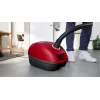 Aspirador de pó Bosch BGB 41RD3H — 600 W, saco de 4 l, filtro HEPA, raio de ação de 11 m, tubo telescópico, vermelho