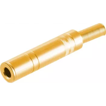 Conector de cabo ShiverPeaks BS50800-G 6,3 mm dourado conector fêmea