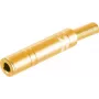 Conector de cabo ShiverPeaks BS50800-G 6,3 mm dourado conector fêmea