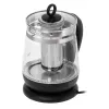 Chaleira elétrica Adler | AD 1299 | elétrica | 2200 W | 1,5 L | vidro | base rotativa 360° | preta