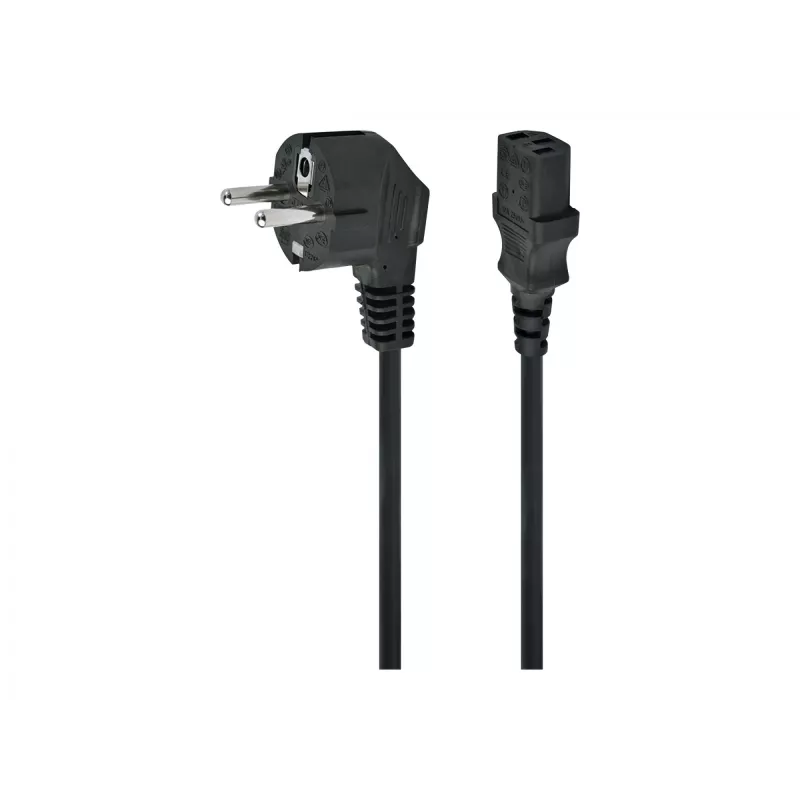 Cabo de alimentação Gembird PC-186 preto 1,8 m CEE7/4 conector fêmea C14