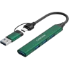 Hub CANYON DS-02 4 em 1 USB-A/C verde