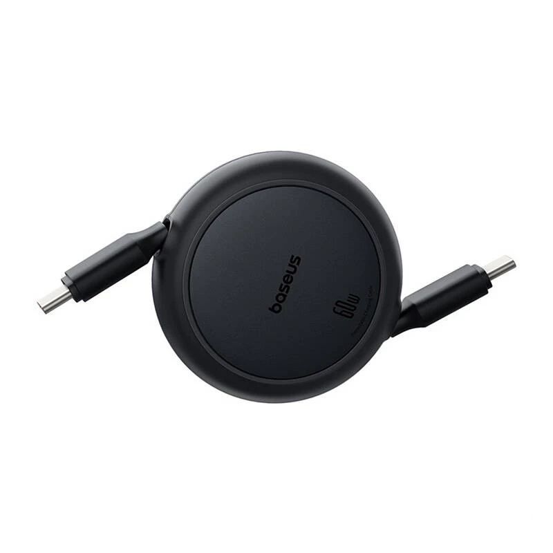 Baseus Free2Pull Mini Cabo USB-C para USB-C, 60 W, 1 m, (preto)