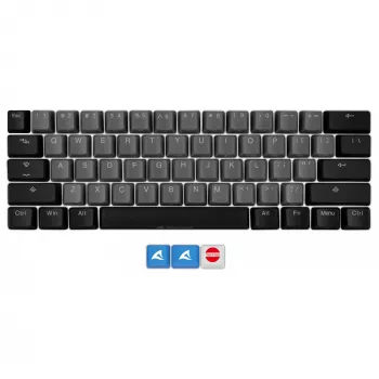 SKILLER SAC20 S4, tecla preta, 62 unid., layout ANSI (US), para SKILLER SGK50 S4