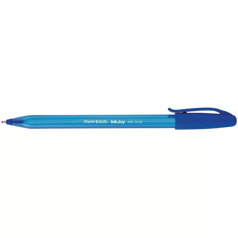 Caneta de esferográfica PAPER MATE InkJoy 100 com tampa 8 unid. M azul