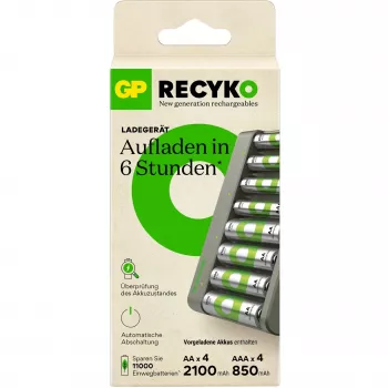 Carregador de bateria GP E821 para baterias NiMH AA e AAA, modelo E821