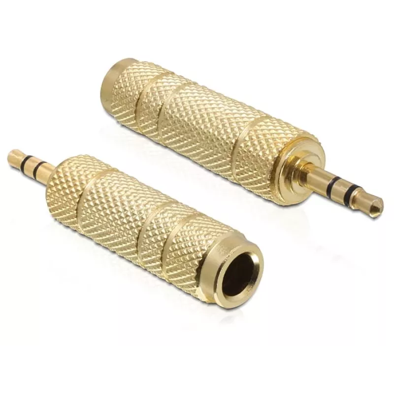 Adaptador de cabo DeLOCK 65360 3,5 mm para 6,35 mm dourado