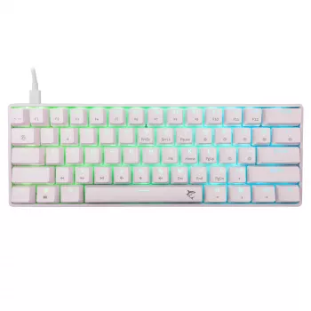 Teclado mecânico com fios White Shark Shinobi-2 (GK-004221) — interruptores azuis, branco, layout US