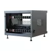 Prateleira de rack TECHLY 367652 organizador de cabos com fixação adesiva 3M, aço, 550×550×410 mm, preto