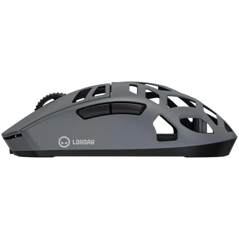 Rato gaming sem fios LORGAR MSE90W, liga de magnésio Elite, cinzento escuro