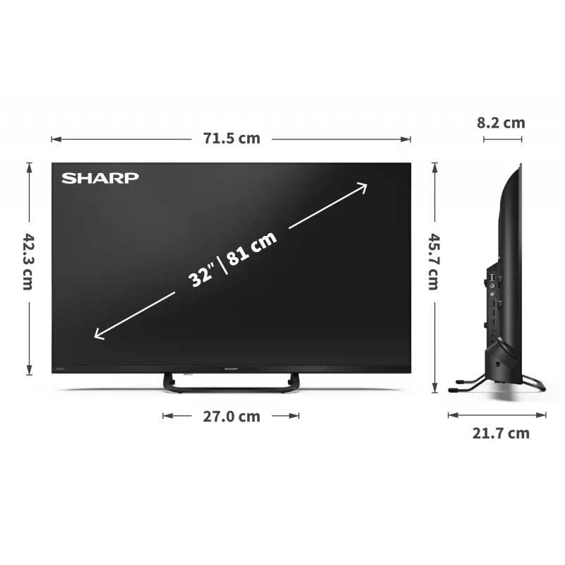 Sharp 32HF3865E Smart TV de 32 polegadas com Google TV
