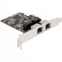 Placa PCI Express x1 para 2 x RJ45 Gigabit LAN RTL8111 Delock (88615)