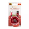 Sbox USB->Type-C M/M 1,5m CTYPE-1.5R vermelho morango