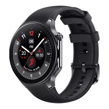 OnePlus Watch 2 - 46 mm - smartwatch com pulseira - fluoroelastómero - tamanho do pulso: 140-210 mm - ecrã 3,63 cm (1,43)