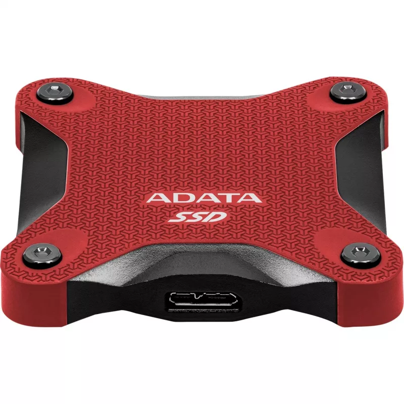 SSD externo ADATA SD620 1 TB, portátil USB 3.2 Gen 2 (Micro-USB B), velocidade de leitura 520 MB/s, velocidade de escrita 460 MB/s, resistente a choques, Vermelho
