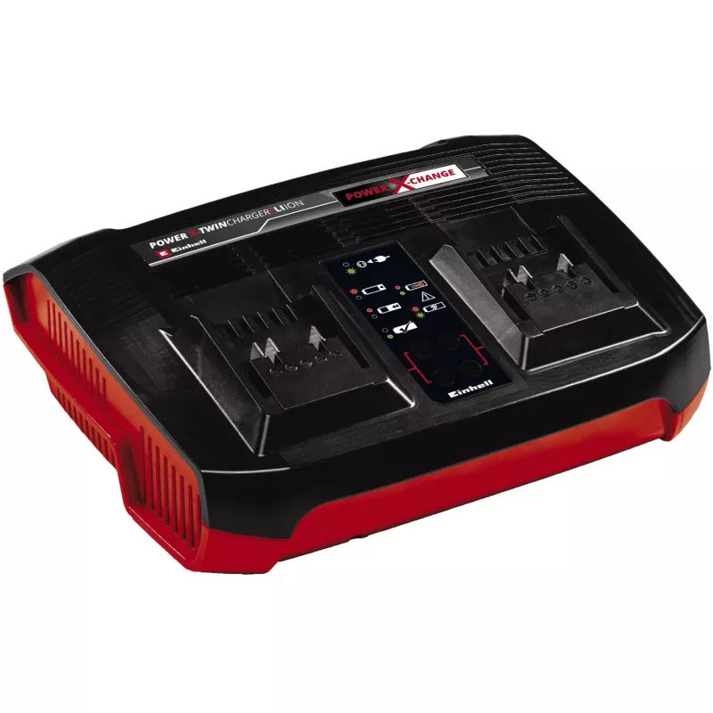 Conjunto de carregador de bateria Einhell 2x 4.0Ah Twincharger AC LED