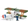 Conjunto de construção Cobi Blocks Nieuport 17 C.1 277 peças — kit de avião modelo, conjunto de blocos de encaixe colecionável
