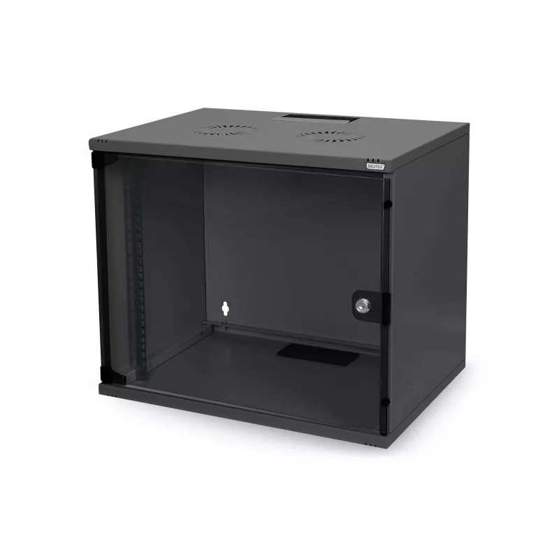 ARMÁRIO DE MONTAGEM NA PAREDE 7HE NÃO MONTADO 370X540X400 PORTA DE VIDRO PRETO