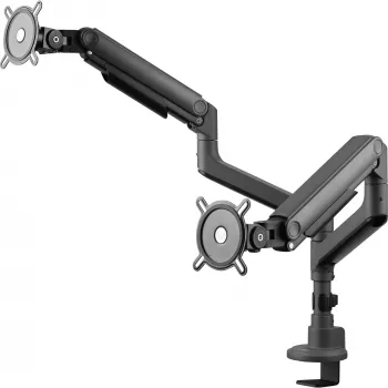 Suporte de monitor universal de alto desempenho DM 5210 Dual Heavy Duty, suporte de monitor preto, para monitores 43–127 cm (17–50
