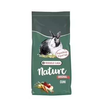 Comida para coelhos VERSELE-LAGA Cuni Nature Original 9 kg — 14,5 % de proteína, 13,5 % de fibra bruta, 4 % de gordura