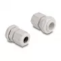 Prensa-cabos M16 DELOCK, plástico, cinzento, pack de 10