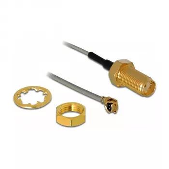 Cabo coaxial DeLOCK 89919 1 m SMA MHF I preto cinzento