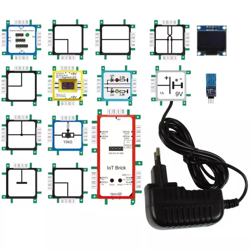 Conjunto IoT ALLNET ALL-BRICK-0688 — kit IoT, idioma espanhol