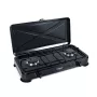 Fogão a gás de mesa PROMIS KG200C — fogão a gás preto de 2 bicos (exterior, sem redutor)
