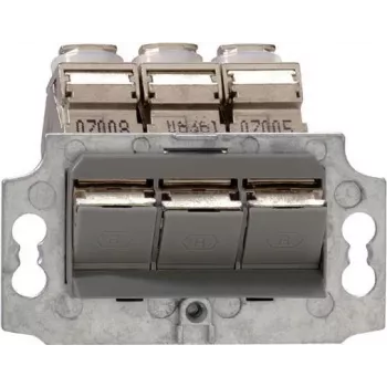 Rutenbeck UM-Cat.6A iso-MD 3 tomada de rede de encastrar 139104100, RJ45, 3 portas