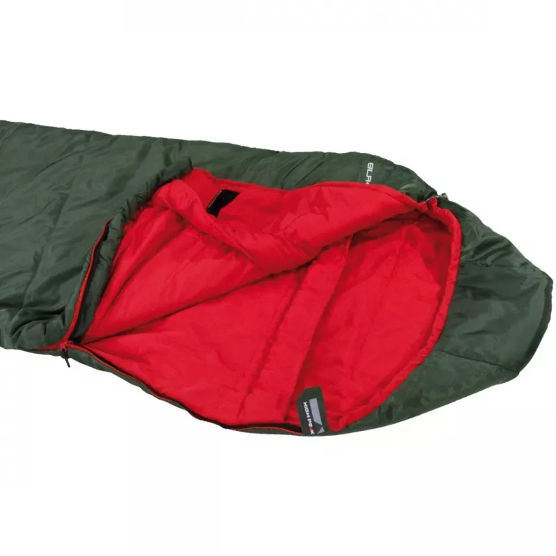 Saco-cama tipo múmia preto Arrow ECO (verde-escuro/vermelho)