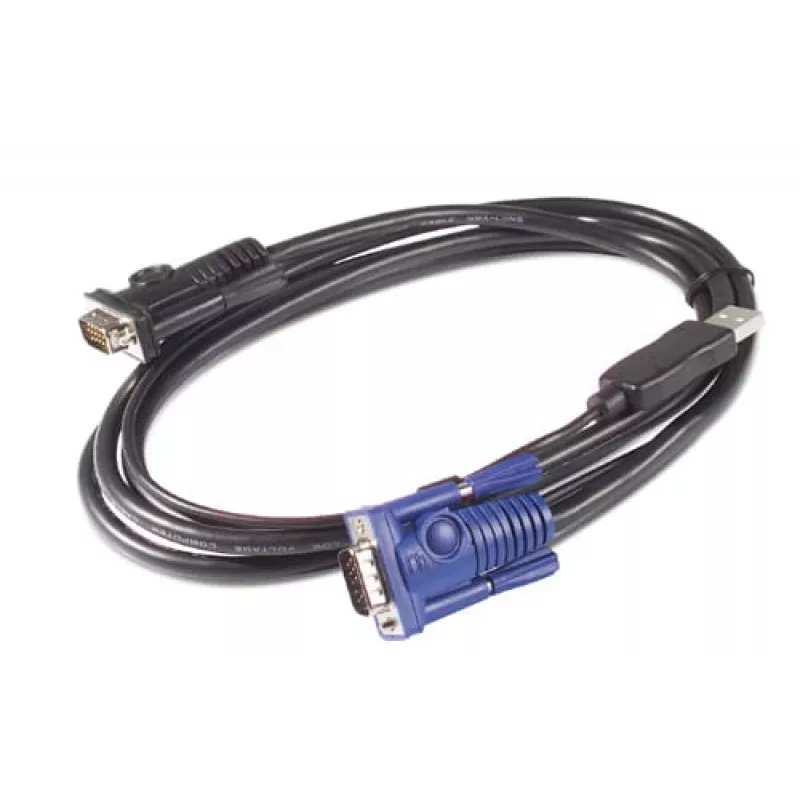 Cabo KVM USB APC - 6 ft (1,8 m), 1,83 m, USB, USB, VGA, preto, USB-A