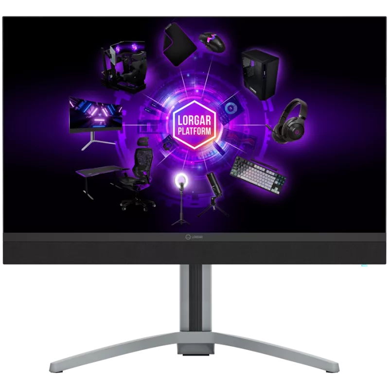 LORGAR 27MP1, Monitor de gaming UHD MiniLED Pro, 27'' (3840*2160) Ecrã plano Fast-IPS, preto/cinzento leitoso