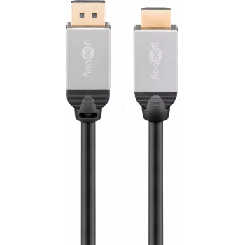 Wentronic 71460 Adaptador de cabo/interface/género DisplayPort HDMI Preto - Cinzento (71460)