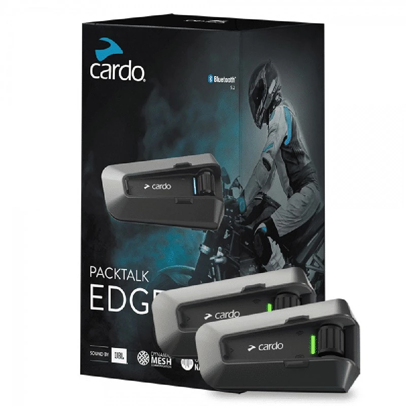 Cardo PT200101 intercomunicador para mota 2 canais 1600 m preto
