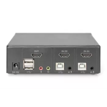 Comutador KVM Digitus 2 portas Single Display 4K HDMI