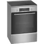 Fogão Bosch HLS79Y351U Série 6 Placa de indução, forno elétrico, aço inoxidável, largura 60 cm, grelhar, LCD, 63 L, profundidade 60 cm