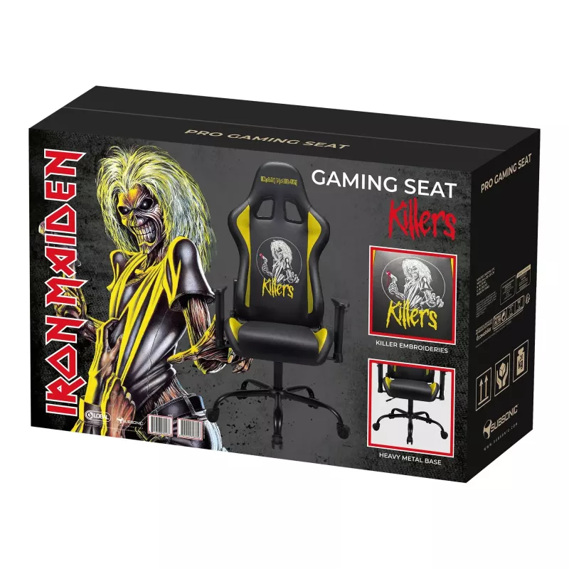Cadeira gaming SUBSONIC Subsonic Pro Iron Maiden Killers — design ergonómico, altura ajustável