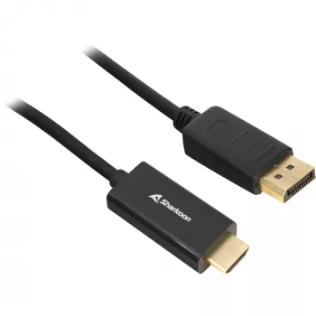 Adaptador DisplayPort para HDMI Sharkoon 4K 60 Hz, cabo de 1 m