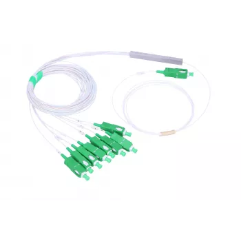 Splitter de cabo Extralink Splitter 1:8 PLC SC/APC 900µm 1,5m verde branco